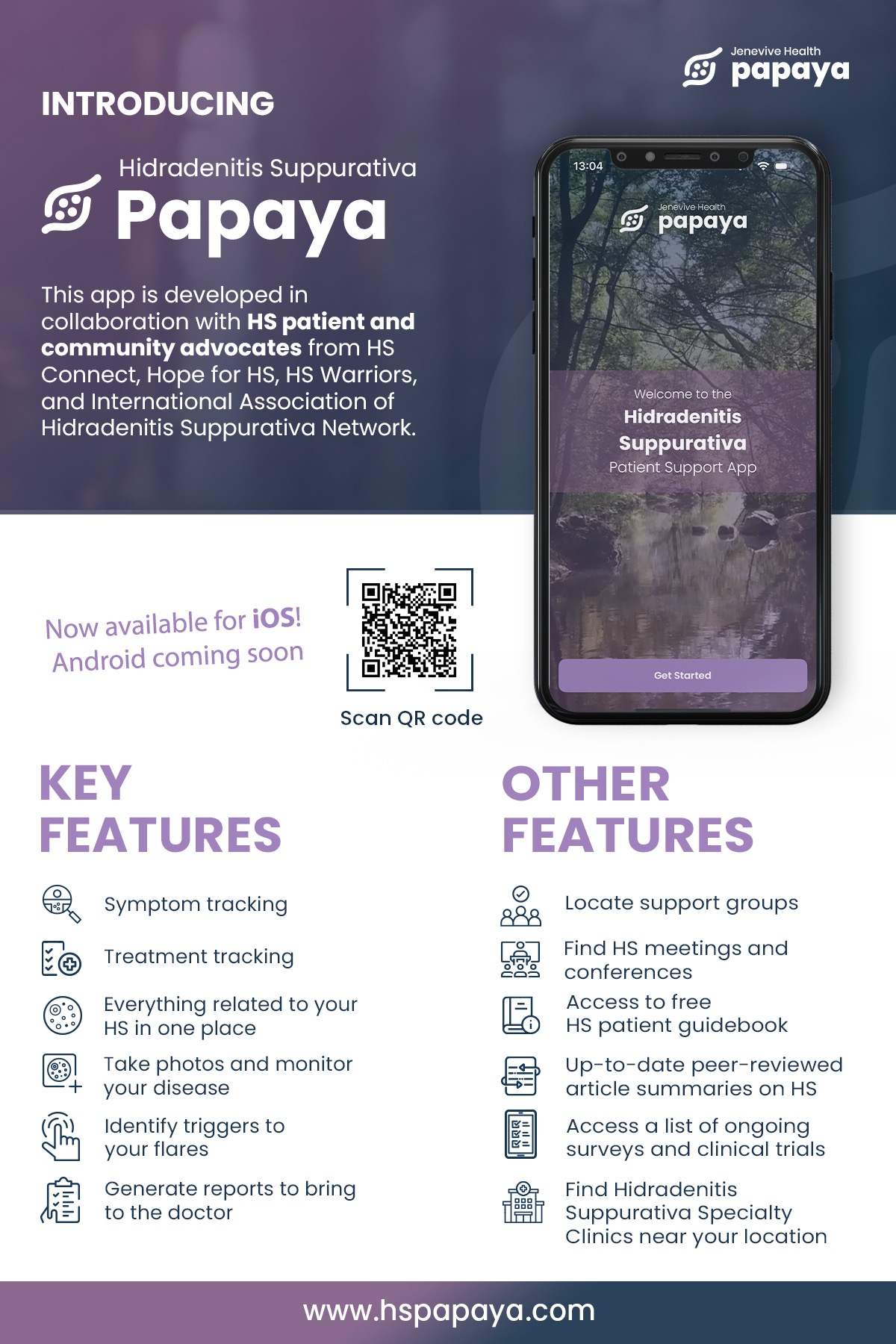 Papaya An HS Patient Support App